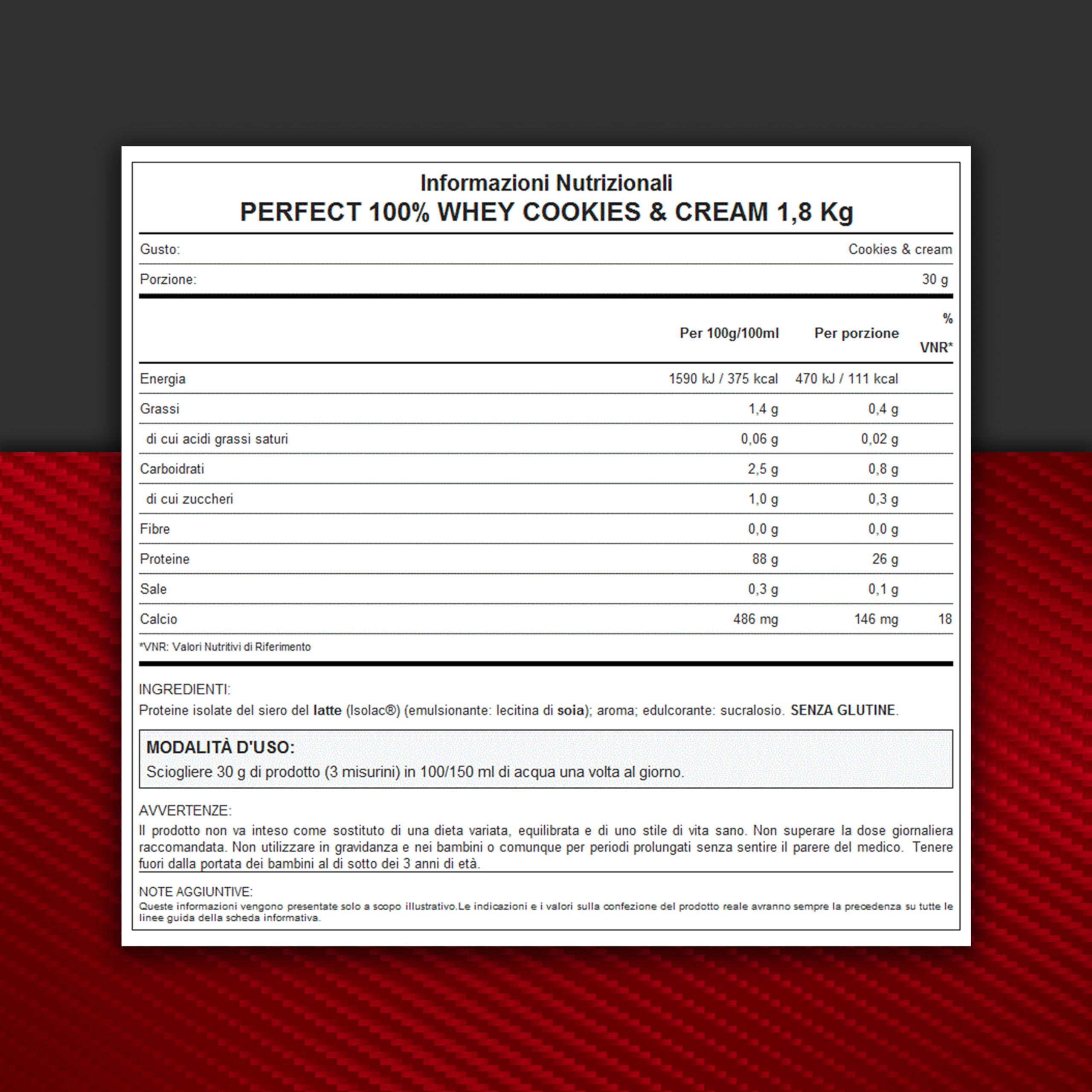 WHY SPORT PERFECT 100% WHEY - Białka Whey - Izolowane białko - Białko w proszku z niezbędnymi aminokwasami dla masy mięśniowej - Cookies & Cream Smak - 1,8 kg