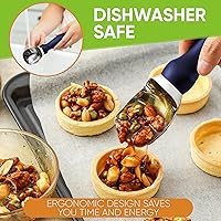 Vista 7 de Spring Chef - Cuchara para helado con mango suave, profesional, fuerte y resistente, utensilio de cocina de primera calidad para masa de galletas