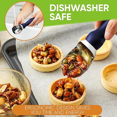 Miniatura 7 de Spring Chef - Cuchara para helado con mango suave, profesional, fuerte y resistente, utensilio de cocina de primera calidad para masa de galletas,