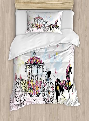 Miniatura 108 de Ambesonne - Funda de edredón multicolor disponible en tres tamaños y en diferentes colores, Tela, Beige, King