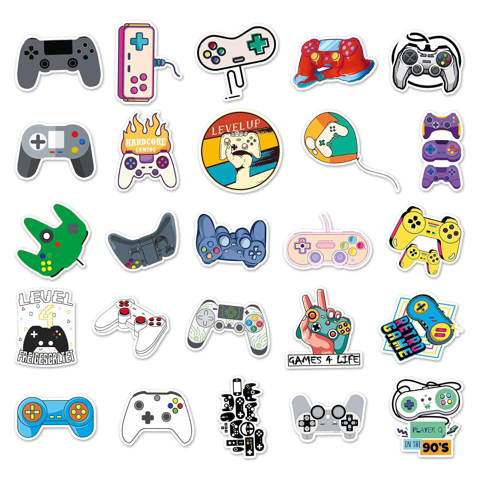 Adesivi Per Gamepad 60 Pezzi: Pacco Di Adesivi Gamer Colorati Per Personalizzare Laptop, Bottiglie E Accessori