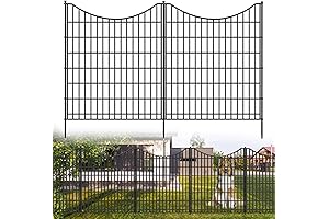 Rustproof 12 Panels 33" Decorative Garden No Dig Pet Fence for Outdoor Yard