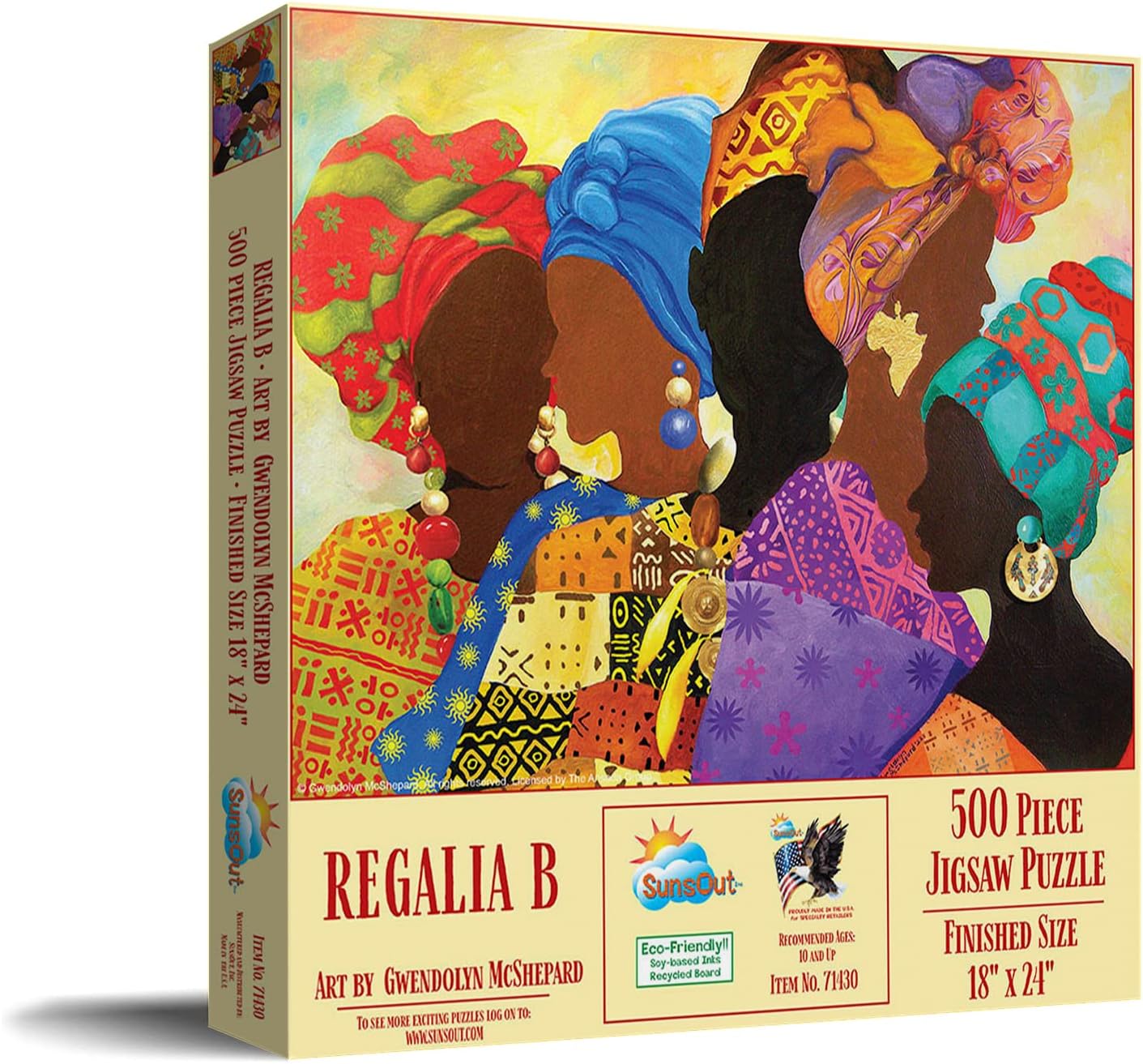 SUNSOUT INC - Regalia B - 500 pc Jigsaw Puzzle by Artist: Gwendolyn McShepard - Finished Size 18" x 24" Americana - MPN# 71430