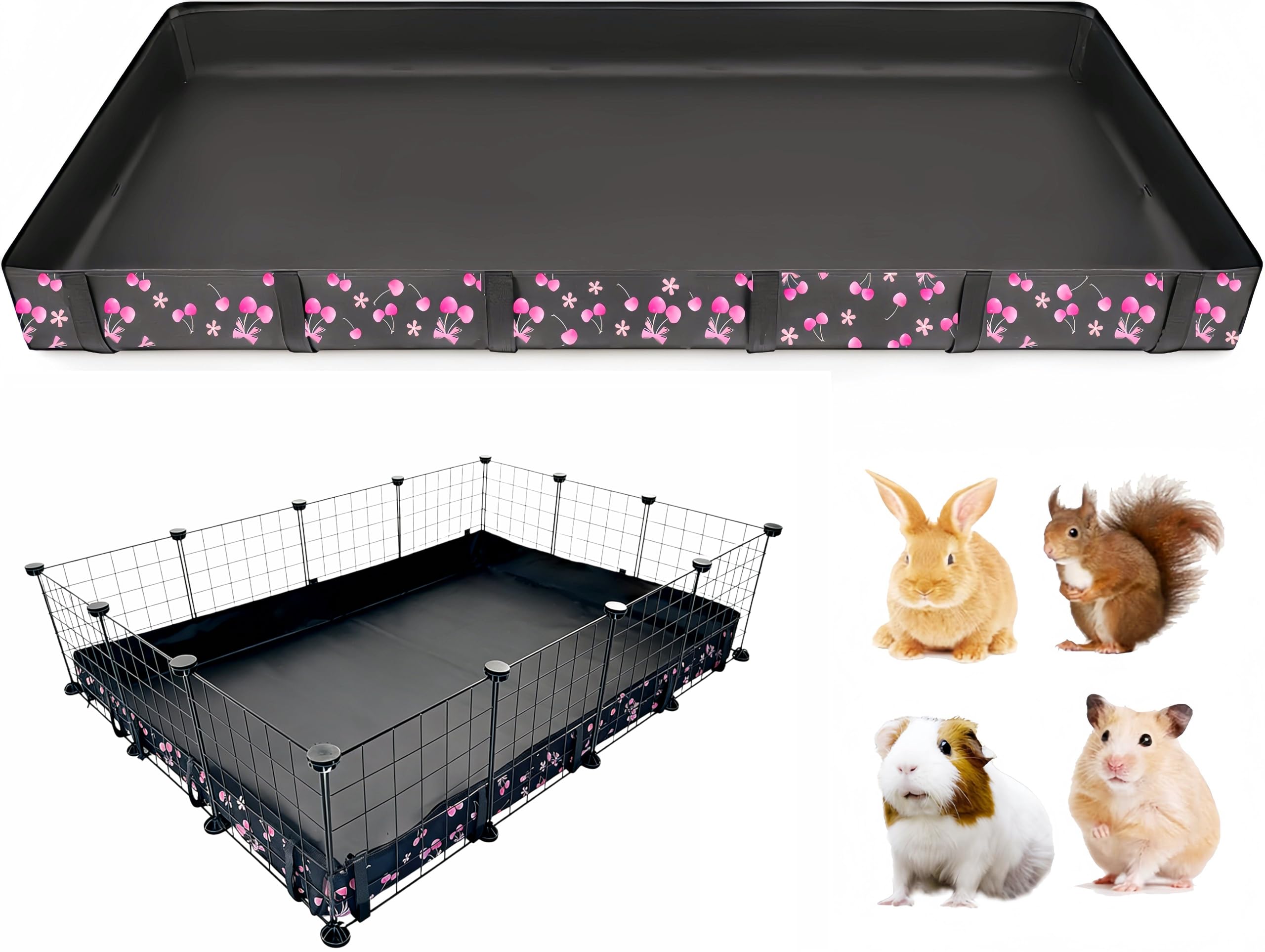 Revêtement de cage pour cochon d'Inde réutilisable et tapis absorbant lavable