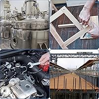 Vista 5 de Tornillo de cabeza hexagonal 1/4-20 x1 (20 unidades), tuercas de bloqueo, kits de arandelas planas y de bloqueo, acero inoxidable 304 18-8