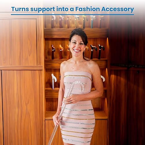 Miniatura 3 de Royal RC Canes Elegant Acrylic Walking Cane  Lightweight Lucite Derby & J Handle Stick for Men & Women  Stylish, Unique Transparent Design Look with