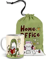 Caneca Para Amantes De Livros, Café E Gatos! Saquinho Para Caneca