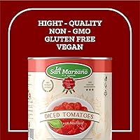 Vista 4 de La San Marzano Paquete de 6 tomates triturados picados en cubitos italianos, 100% producto de Italia, lata de 6 x 28 onzas, estilo italiano