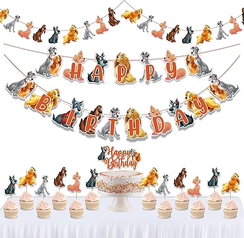 Vista 67 de Petr Pan Theme Birthday Party Supplies – Neverland Decoration Boys Girls – Includes Happy Birthday Banner, Cake Topper, Cupcake Toppers, Garland &