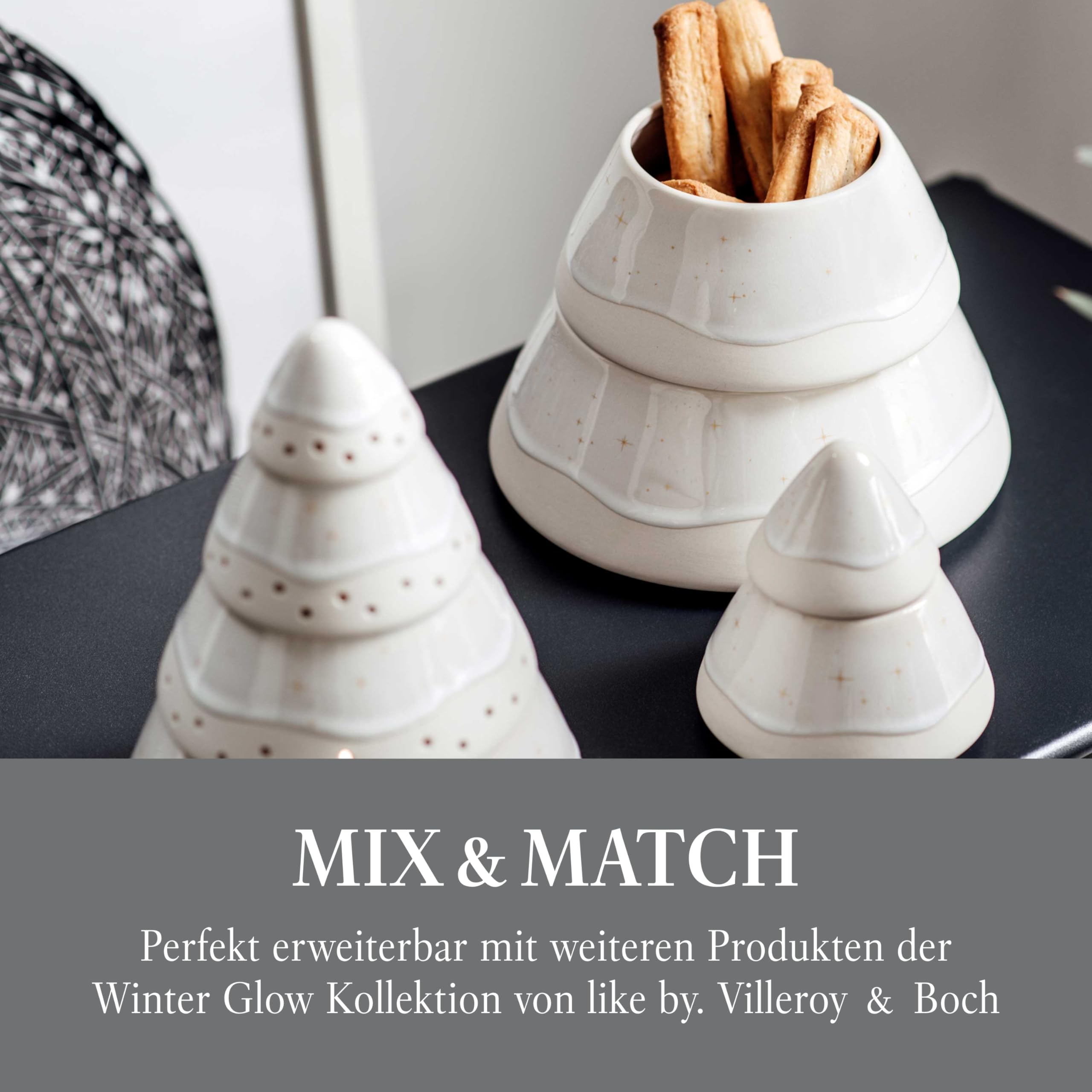 like. by Villeroy & Boch – drzewko Winter Glow, dekoracja świąteczna z porcelany Premium