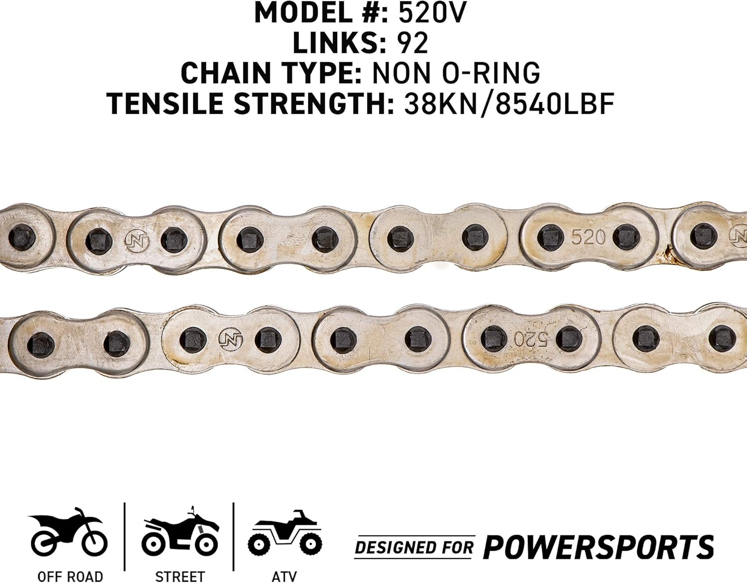 NICHE 520 Drive Chain 110 Links Standard Non O-Ring with Connecting Master Link : Automotive
