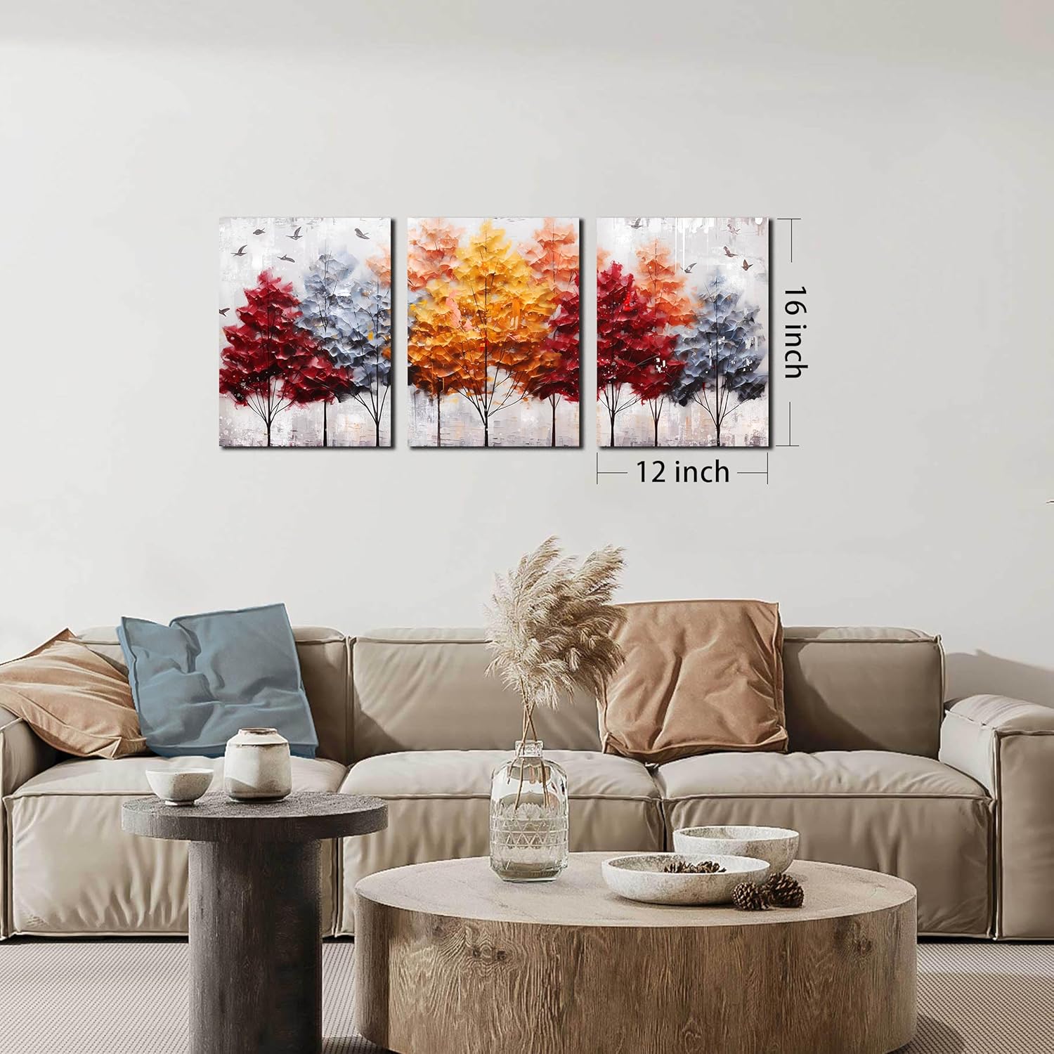 Flower Wall Art for Living Room, Pink Floral Wall-Decor for Bedroom, Modern Canvas Print, Size 12x16 Inches 3-Piece Flower Wall Art for Living Room, Pink Floral Wall-Decor for Bedroom, Modern Canvas Print, Size 12x16 Inches 3-Piece