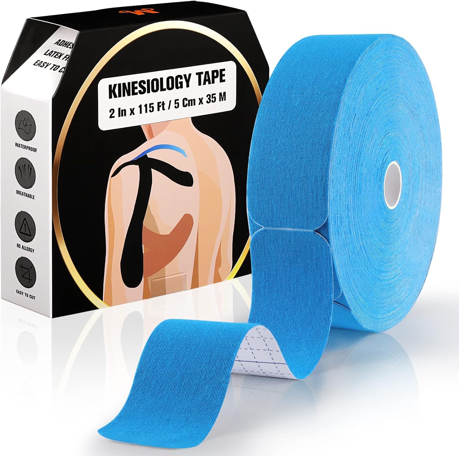 Pro Kinesiology Tape Precut Bulk 115Ft Athletic