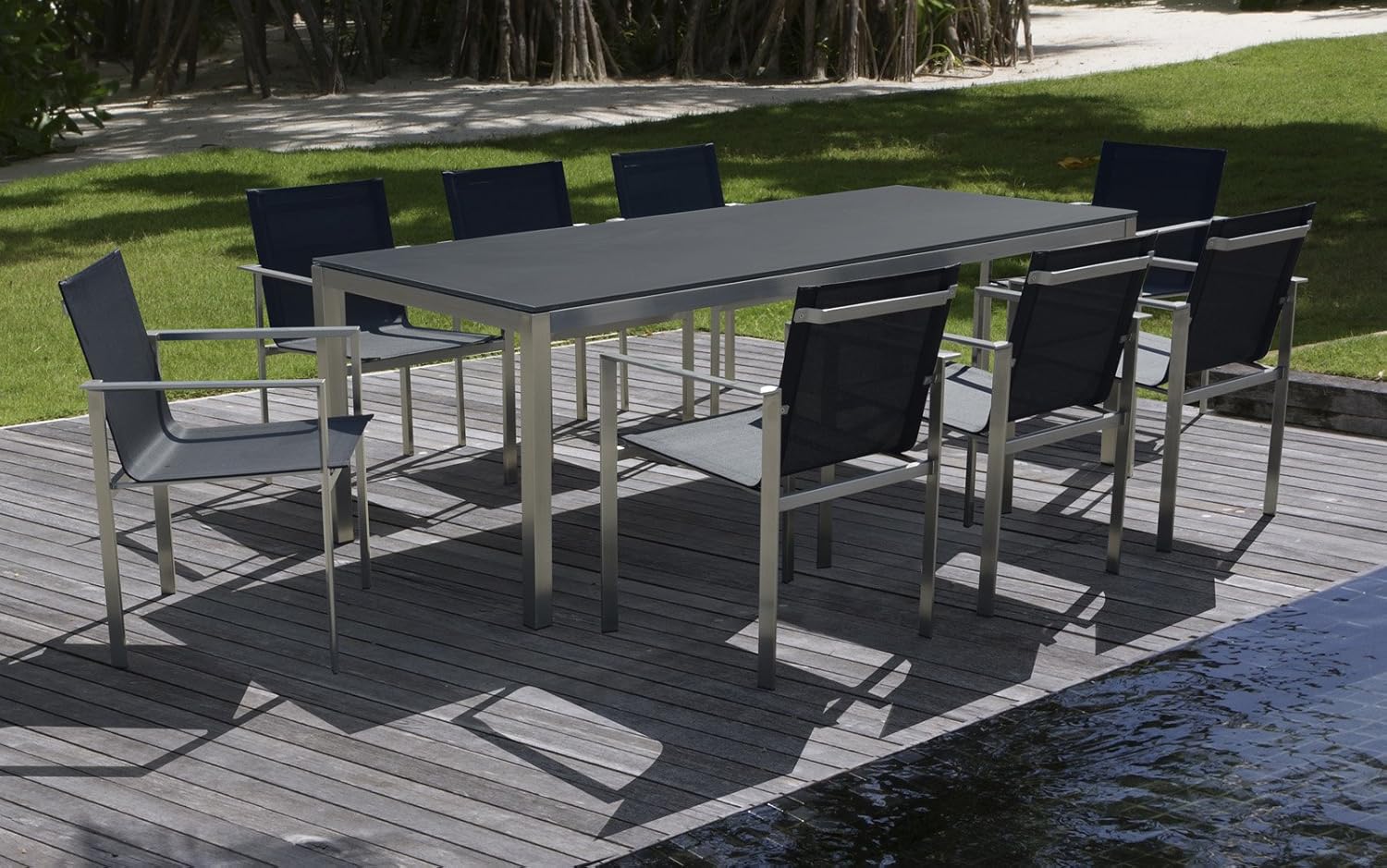 9 Piece Modern Outdoor Patio Dining