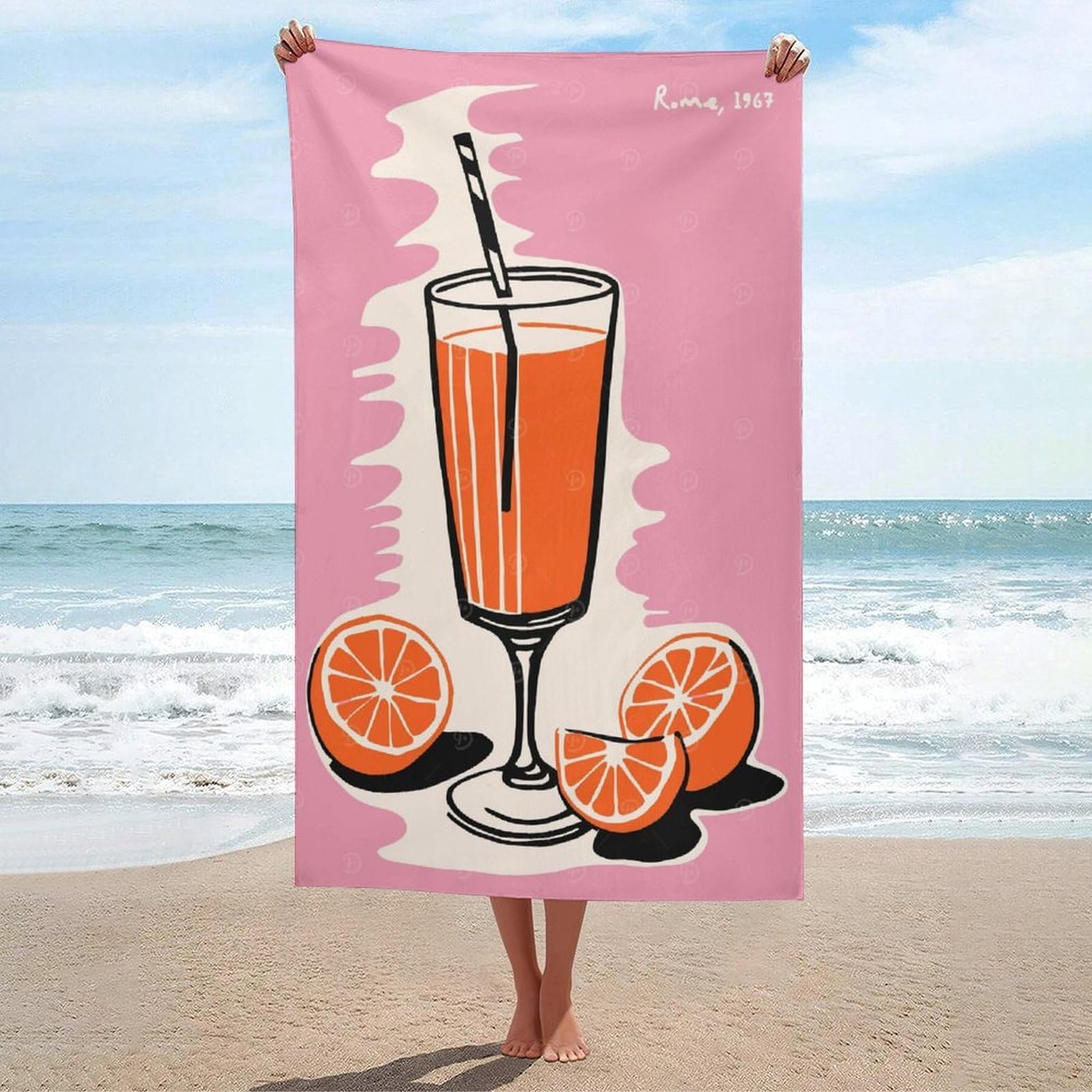 Serviette de plage anti-sable idéale pour le camping et la piscine