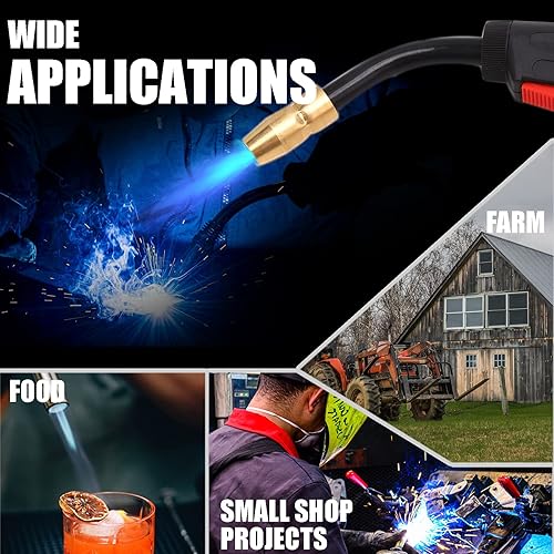 Miniatura 8 de Pistola de soldadura H100S2-10 (245924) H-10 MIG de 15 pies de repuesto para Hobart Handler 130XL, 135, 140, 175, 187 y AutoArc XLT142 y XLT182