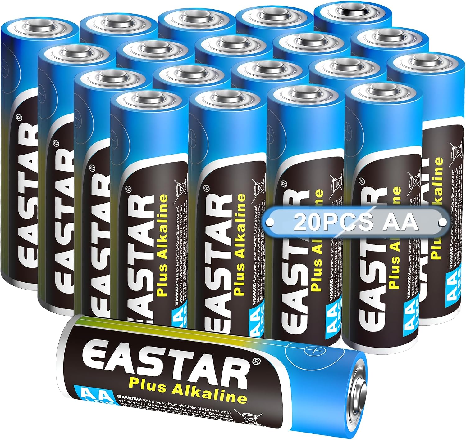 AA Alkaline Batteries 8 Pack, High Performance Double A Batteries with Leak-Proof Design, Long Shelf Life (10 Years) - LR6/AA Size Battery for Remotes, Toys, Electronics & All-Purpose Power