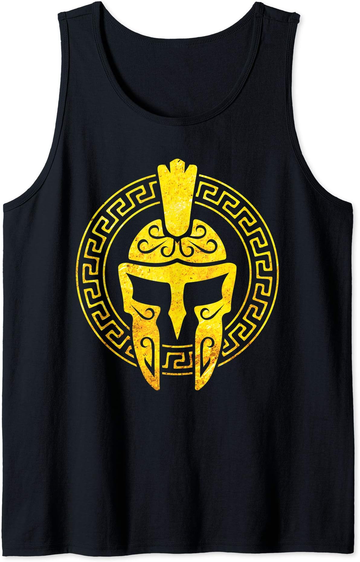 Spartan Helmet Workout Sparta Gold Fitness Gym Greek Gift Tank Top