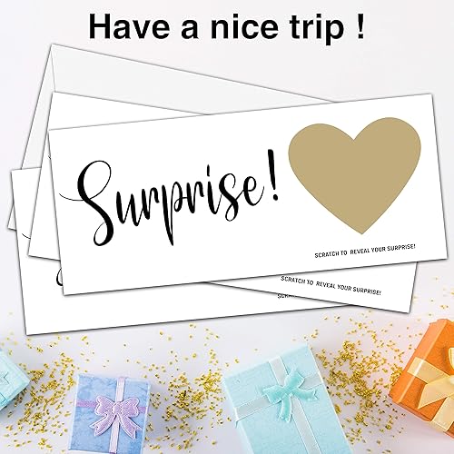 Miniatura 4 de Tarjeta sorpresa minimalista, 1 juego para hacer tu propio boleto de viaje de bricolaje, regalo sorpresa para vacaciones, Navidad, boda, cumpleaños,