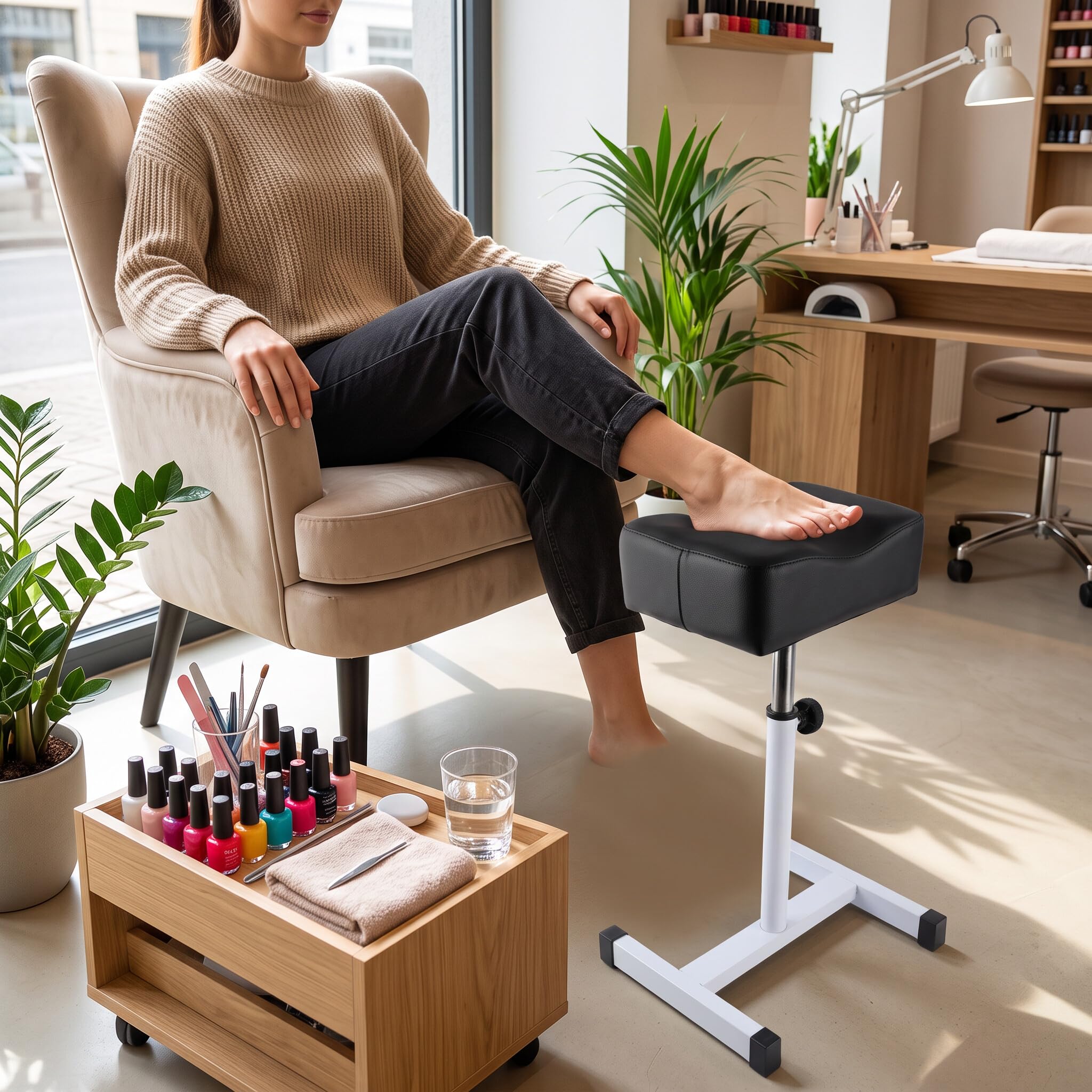 Verstellbare Fußstütze, weich, für Pediküre und Salon Spa