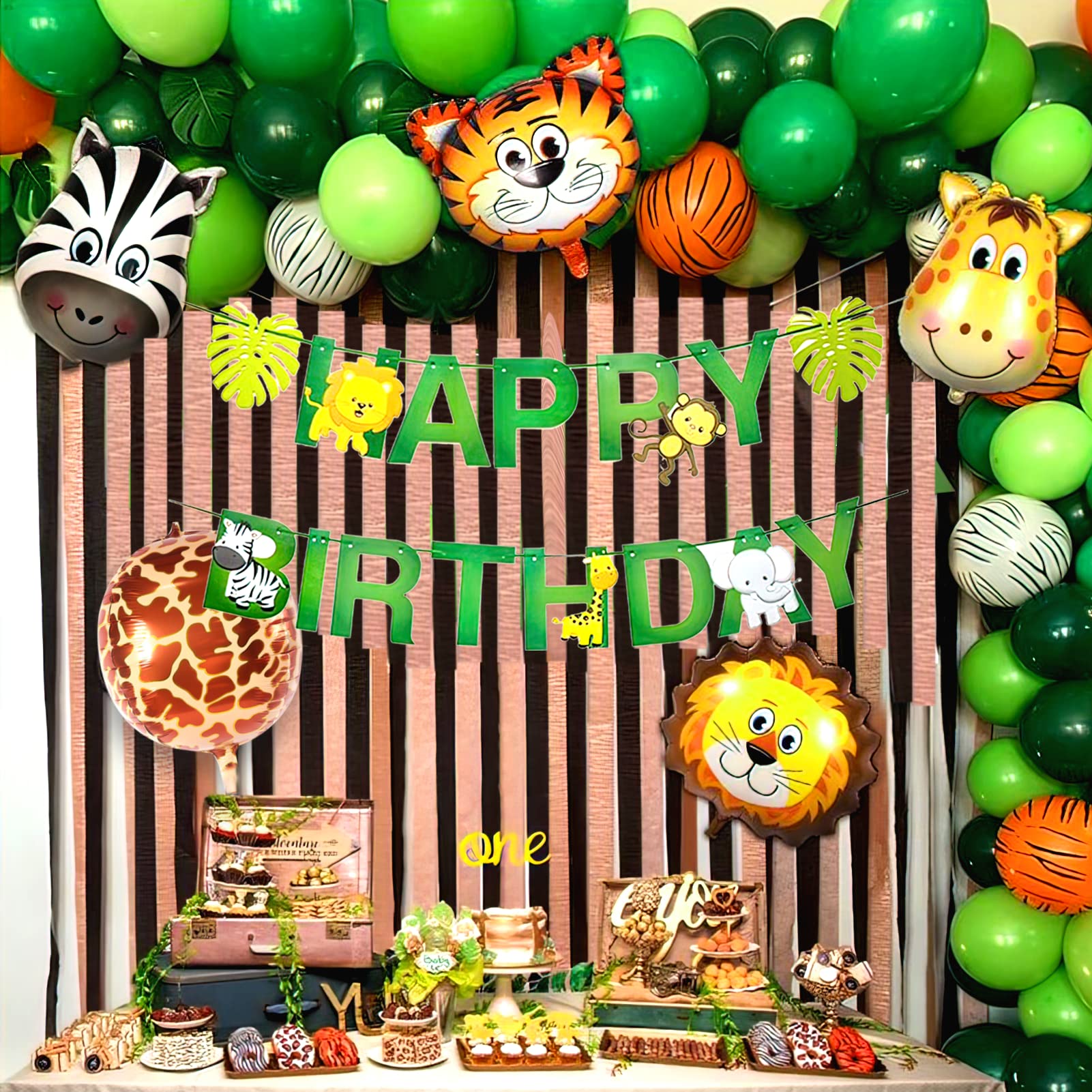 9er-Set Tier-Folienballons Für Dschungel-Party: Elefant, Panda, Löwe & Mehr – Bunte Dekoration Für Kindergeburtstag & Feiern