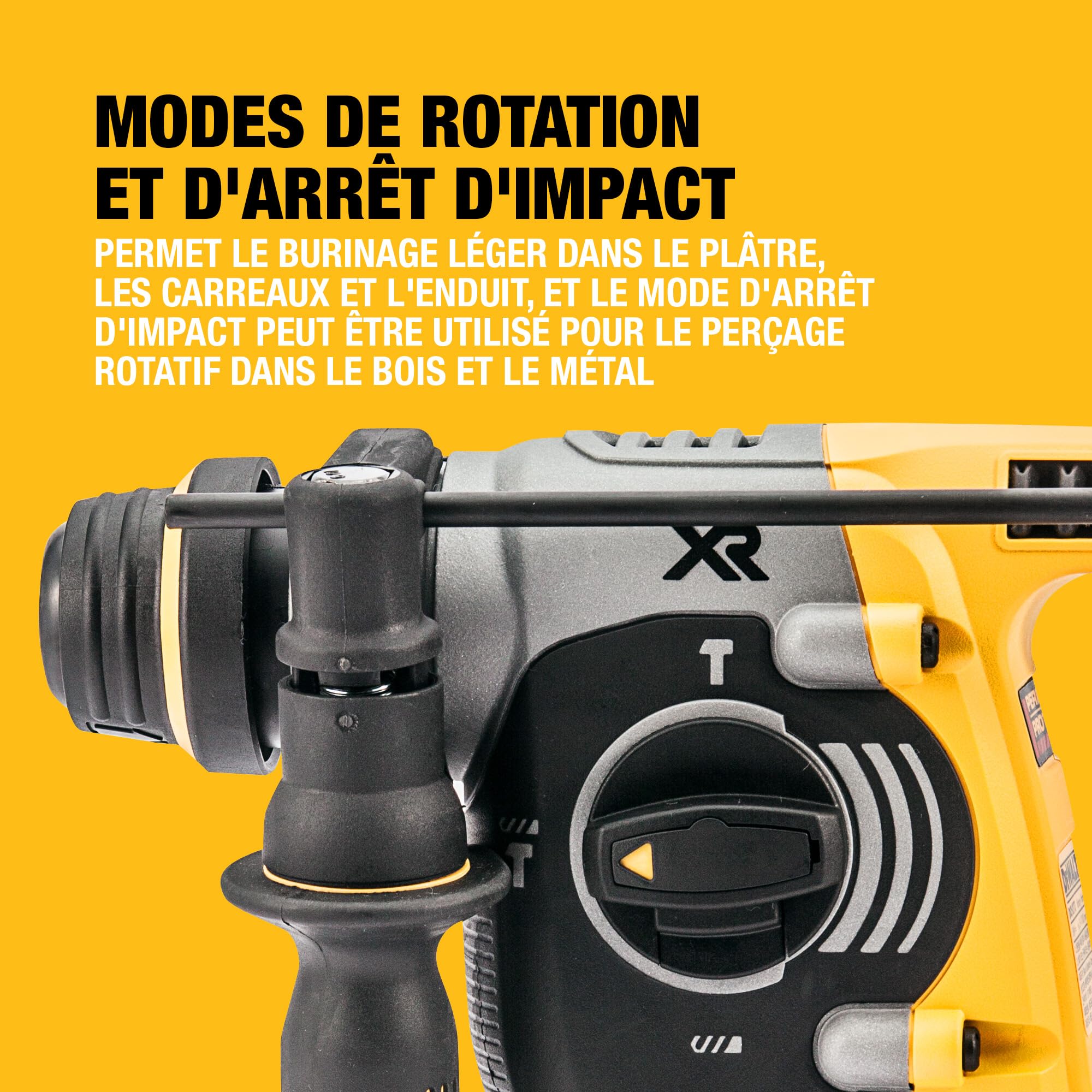 DEWALT Perforateur sans fil SDS-Plus Brushless XR 18V 24mm avec 2 batteries 5Ah chargeur TSTAK DCH273P2T-QW