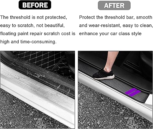 Miniatura 5 de YOSRTER 5 calcomanías decorativas para umbral de puerta, para Dodge Charger Challenger Durango Journey, ajuste universal para todos los autos Dodge