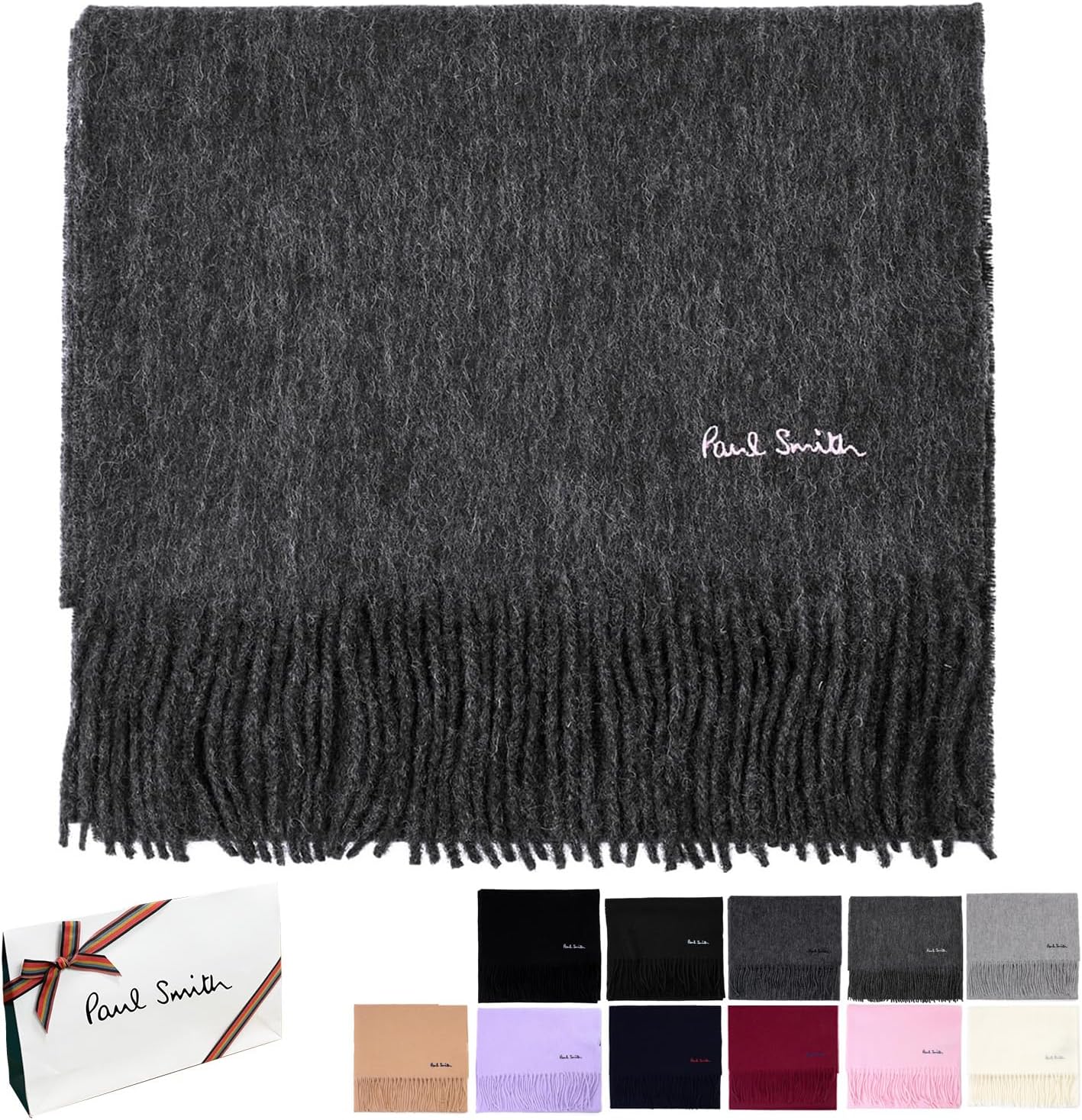 Amazon | [ポールスミス] ラッピング済み マフラー ストール ウール