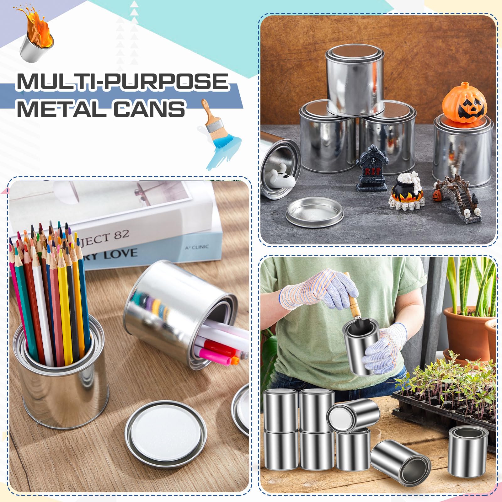 Bulk Empty Paint Cans - 50 Pack -4