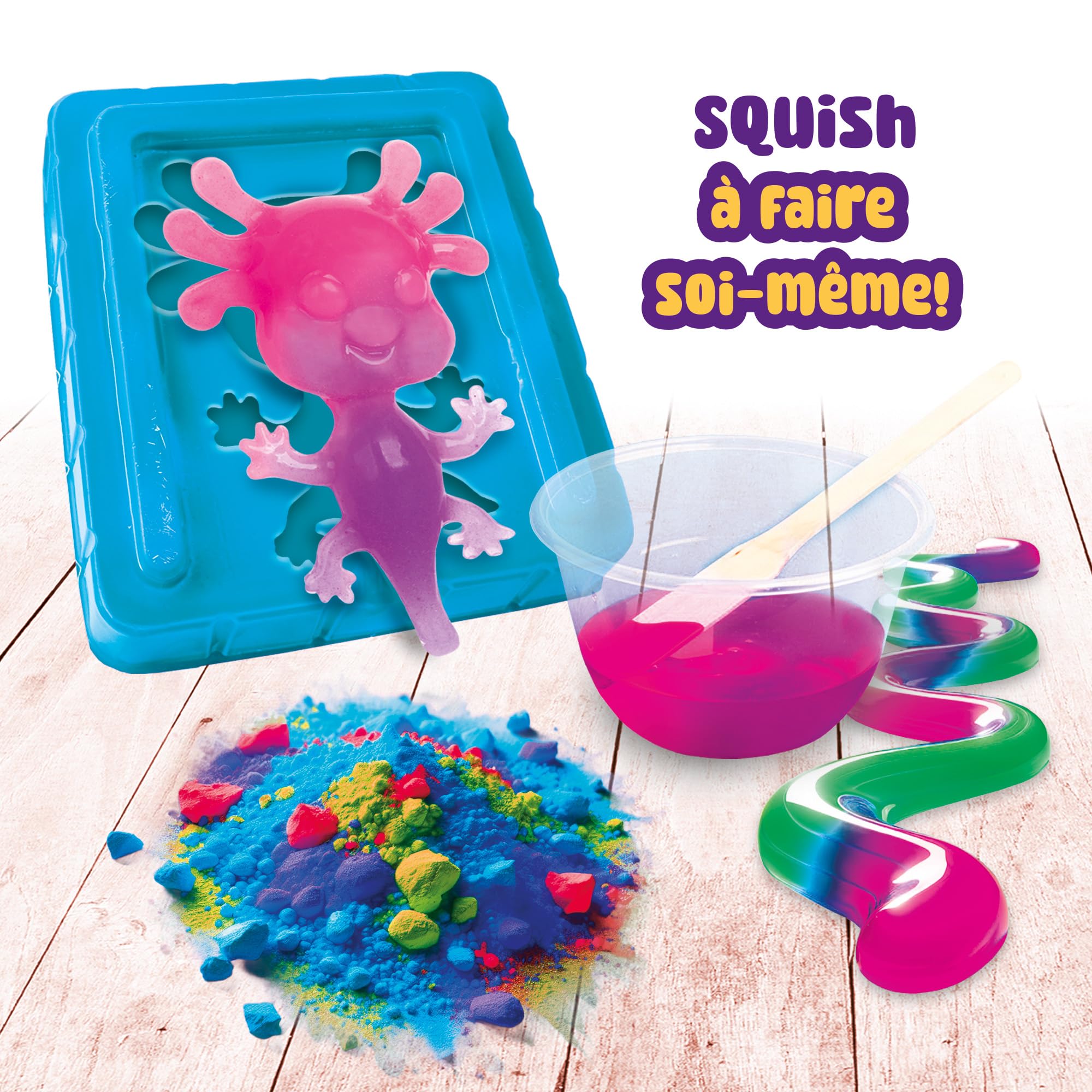 LISCIANI GIOCHI Squish et slime - Kit Scientifique - SLUMI SCIENCE - Composants Variés, Recettes Illustrées pas cher