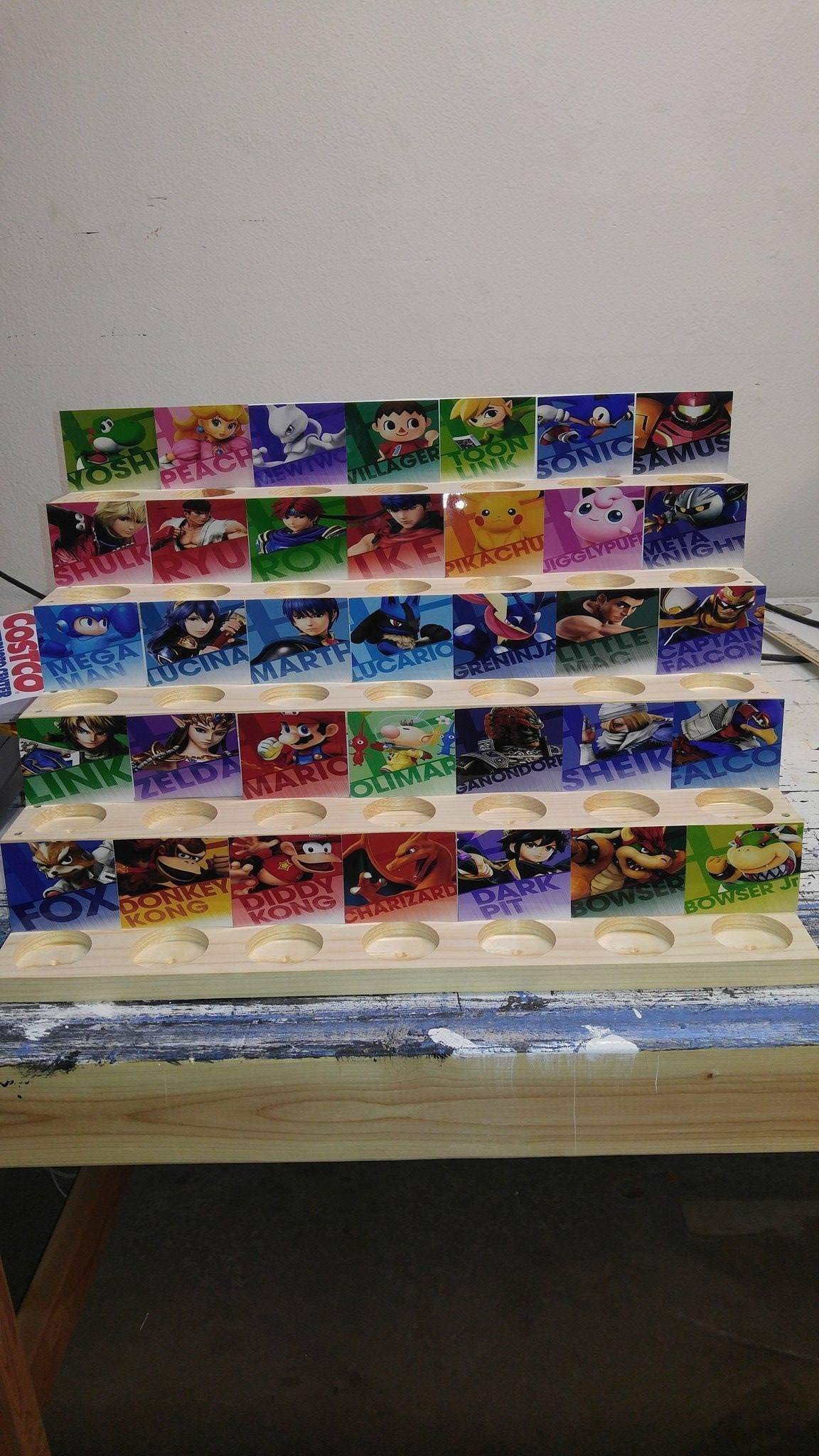 Smash Bros And More Amiibo Standalone Display Stand 35 Slots