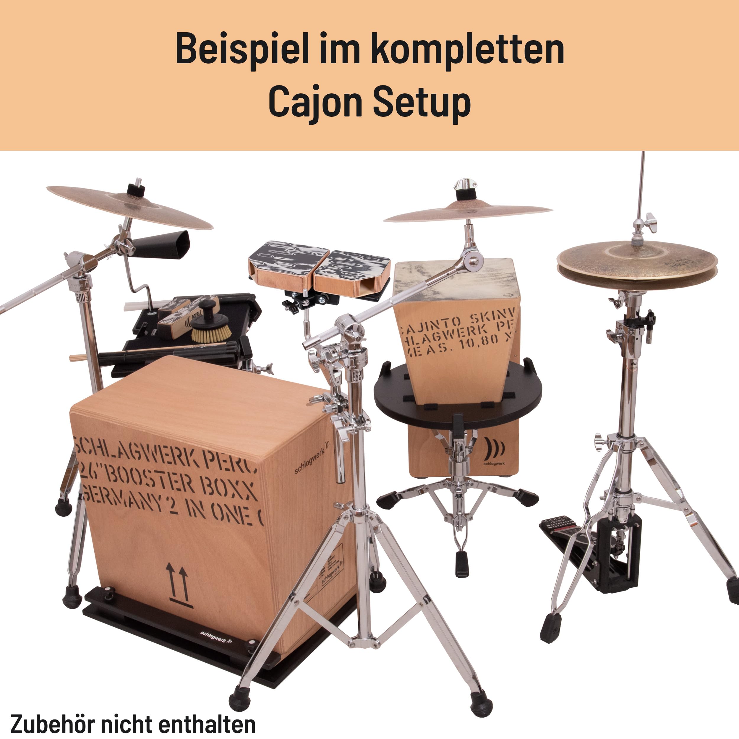 Schlagwerk WB16 Pocket Bongo Profundo – Bongo ultracompacto de madera de Gabón – Complemento de cajón – Complemento para batería – Dedo 15,5 × 15,5 × 4 cm – Ideal para percusión, estudio, vivo y calle