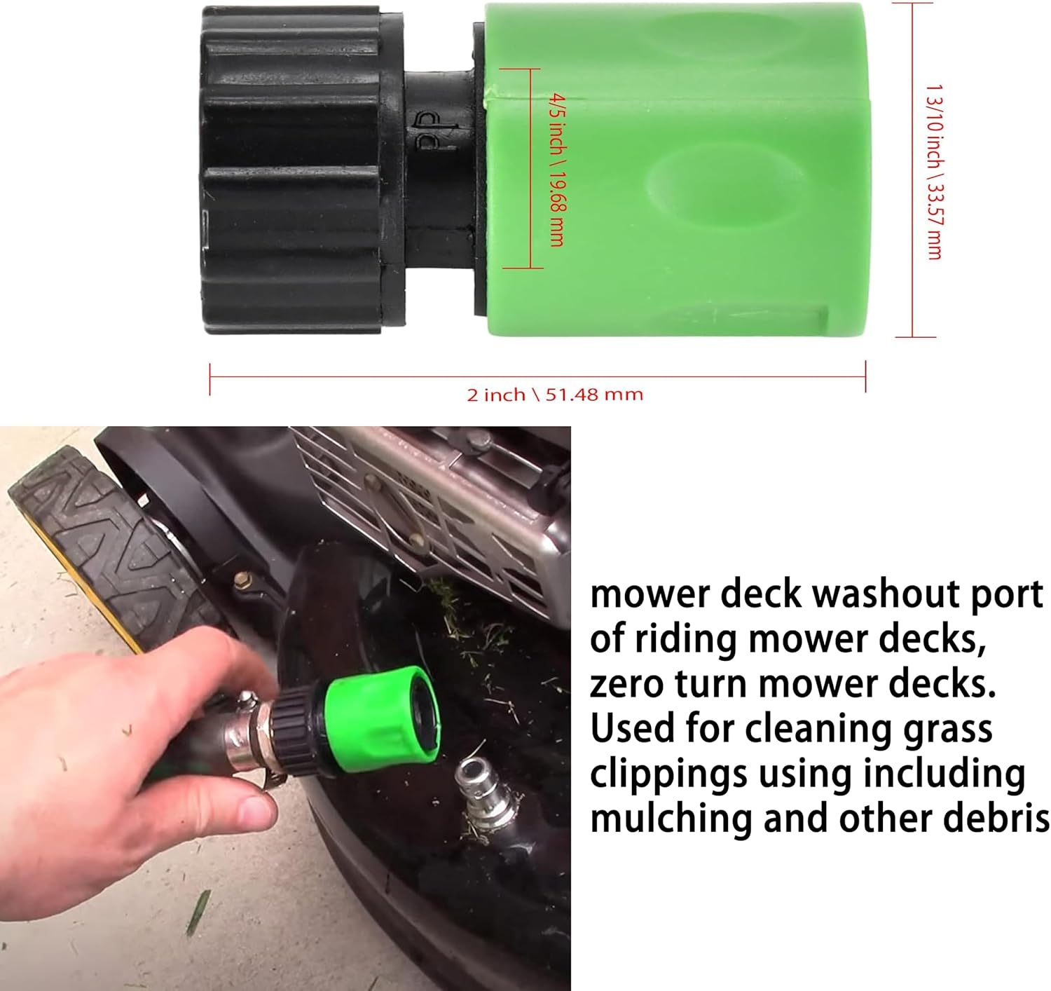 (2 Pack) 921-04041 Quick Connect Lawn Mower Deck Wash Compatible with Cub Cadet MTD Troy-Bilt Deck Wash Adapter, Connect Clean Blades, Replaces 532416405, 721-04041 More.