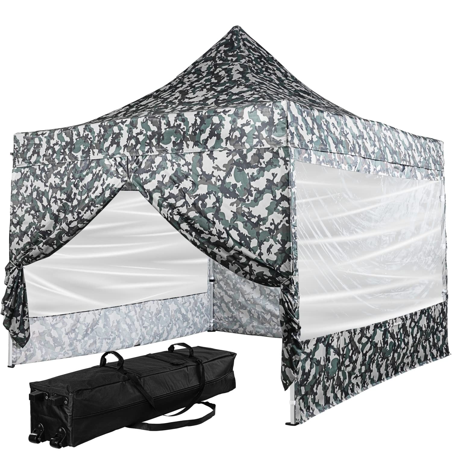 INSTENT Alu-Pavillon 3 x 3 m Pro wasserdicht UV Schutz 50+, urban mit 4 Seitenteilen