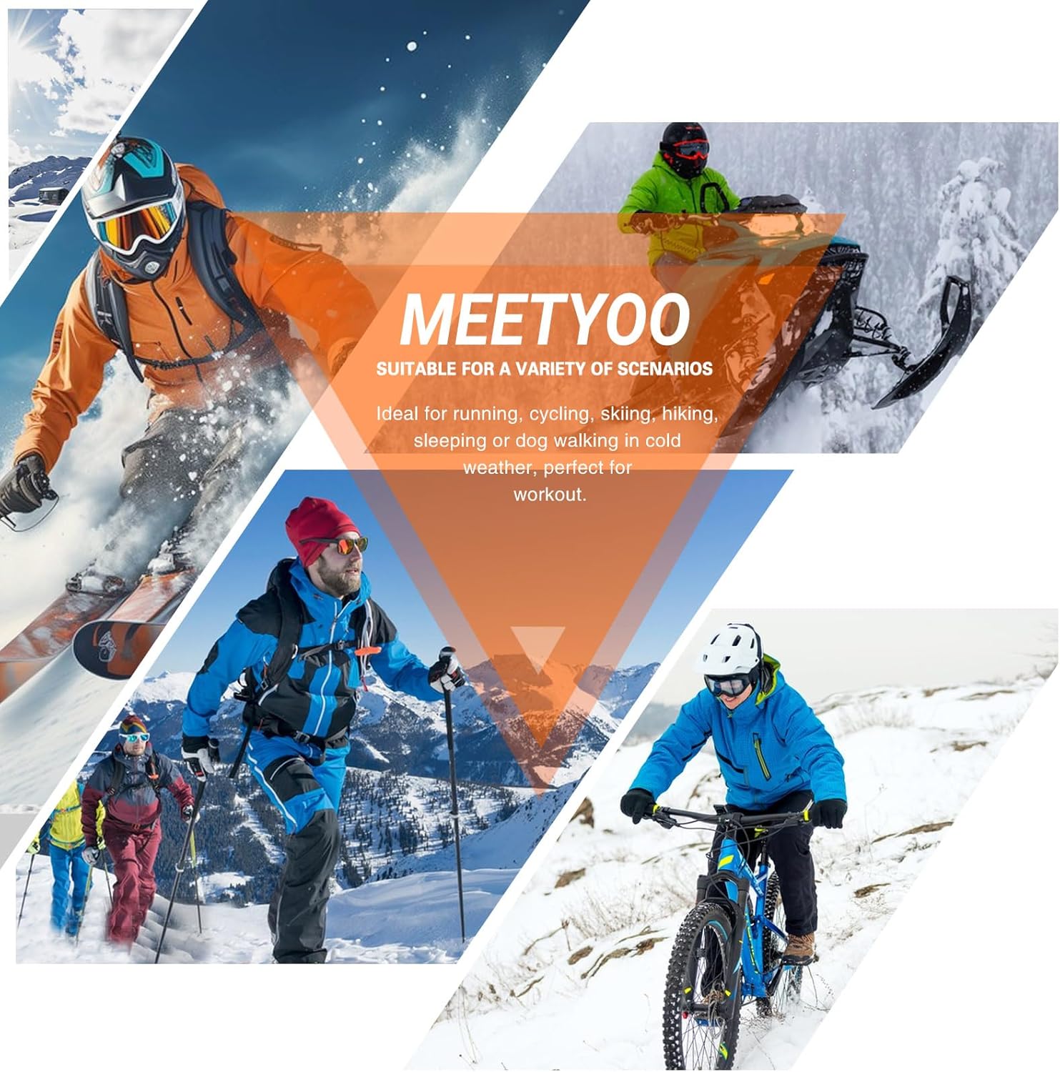 Men Thermal Underwear Set Long Johns with Fleece Lined Base Layer Men Cold Weather Top Bottom for Skiing Running - Image 5