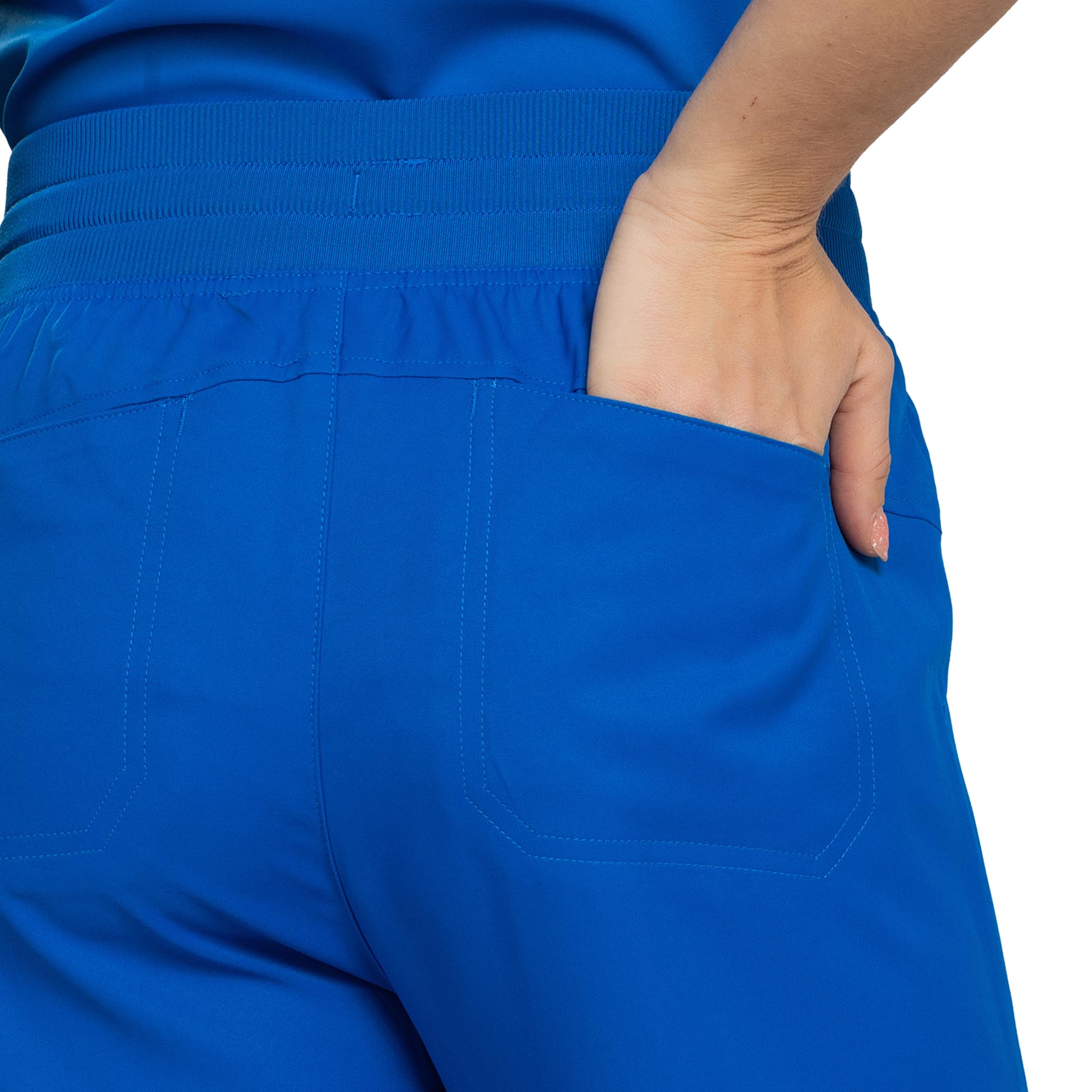 B-well Aurelia Pantalones médicos rectos antimicrobianos antiolores 6 bolsillos cintura ajustable