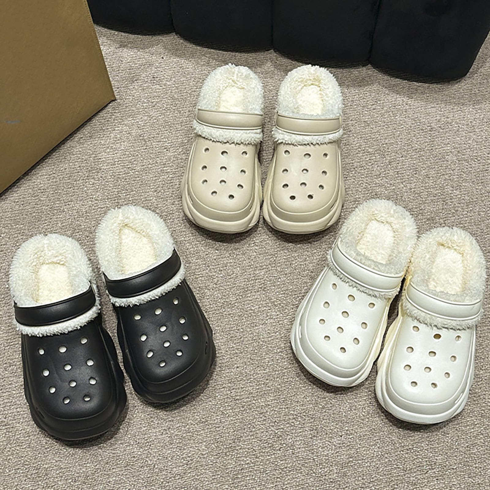 Pantuflas para mujer para interiores y exteriores, cómodas, suaves, cálidas, para invierno, con extraíble