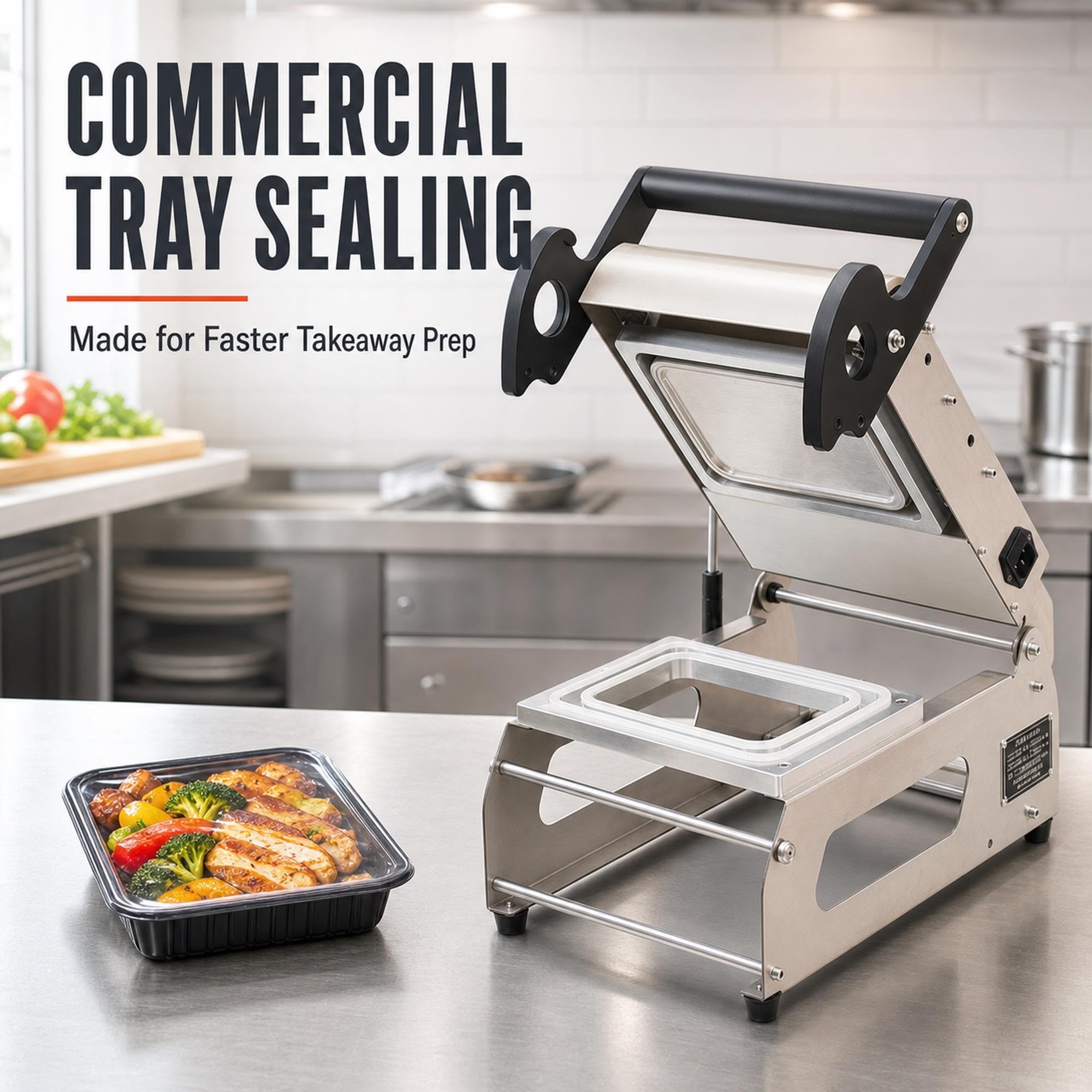 Confezionatrice Per Film Per Alimenti Freschi Con Taglierino, Avvolgitrice Per Pellicola Manuale, Sigillatrice Alimentare A Pressione Manuale, Funzionamento Efficiente 7~8 Volte/minuto(20*14cm/7.9*5.5in)