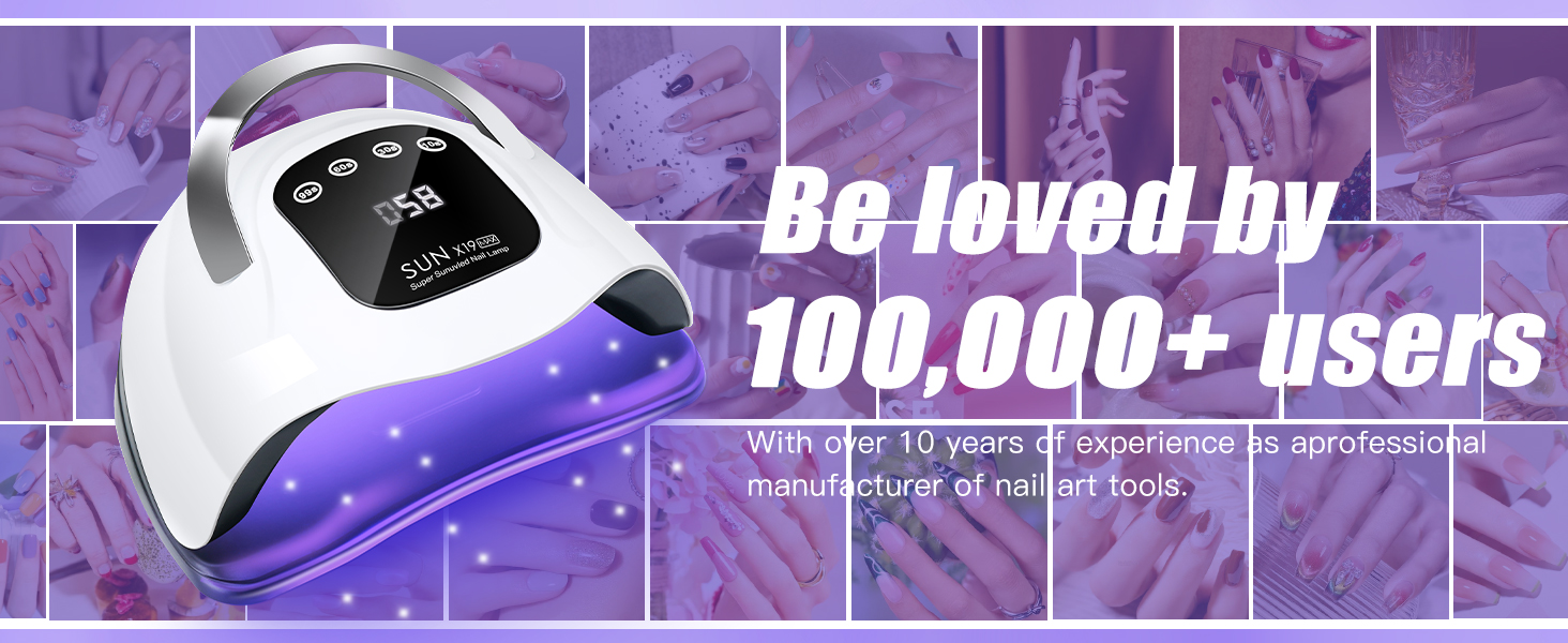 Amazon.com : Wisdompark 320W UV LED Nail Lamp, Nail Dryer for Gel