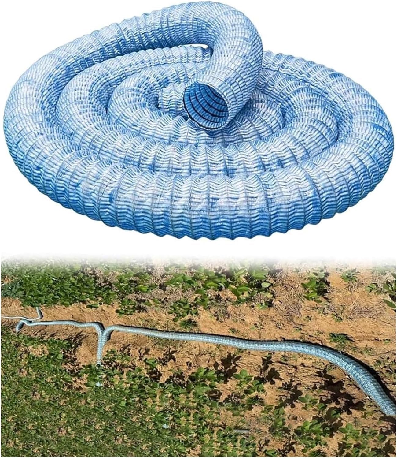 Vuiklcty 50Mm French Flexible Perforated Drainage Pipe(14 Meters)