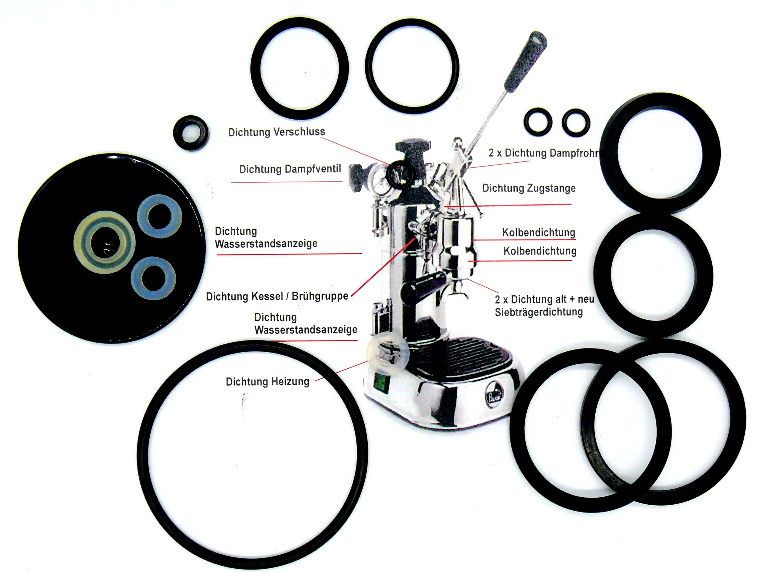 PAVONI 500E Kit de joints pour chauffage en acier inoxydable