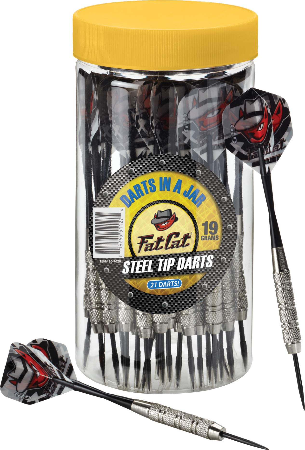 Fat Cat by GLD Products unisex adult Jar with 21 Darts, Silver, 18-Gram US