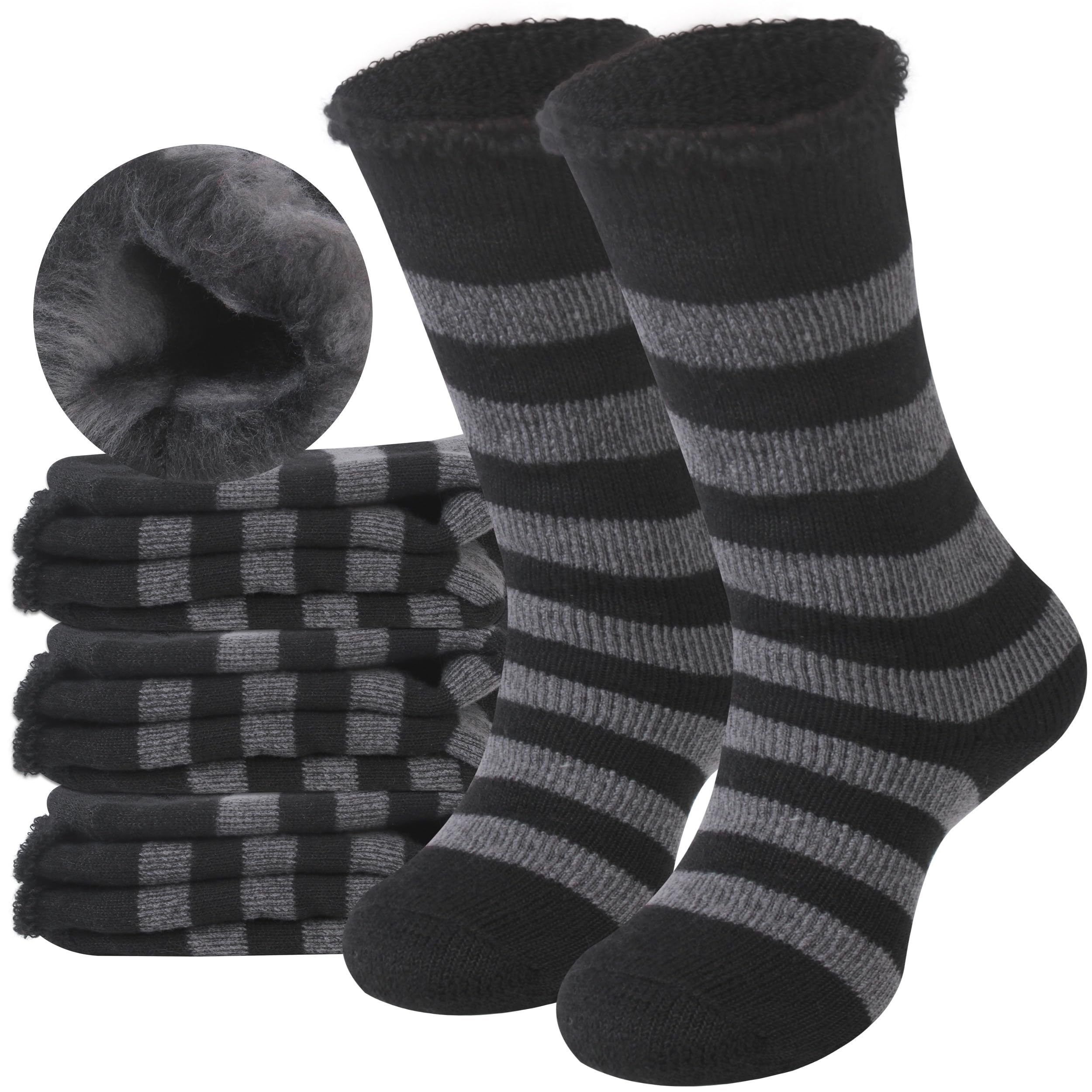 Sunew Calcetines térmicos cálidos, paquete de 4, calcetines térmicos de invierno para hombre y mujer, para esquí al aire libre