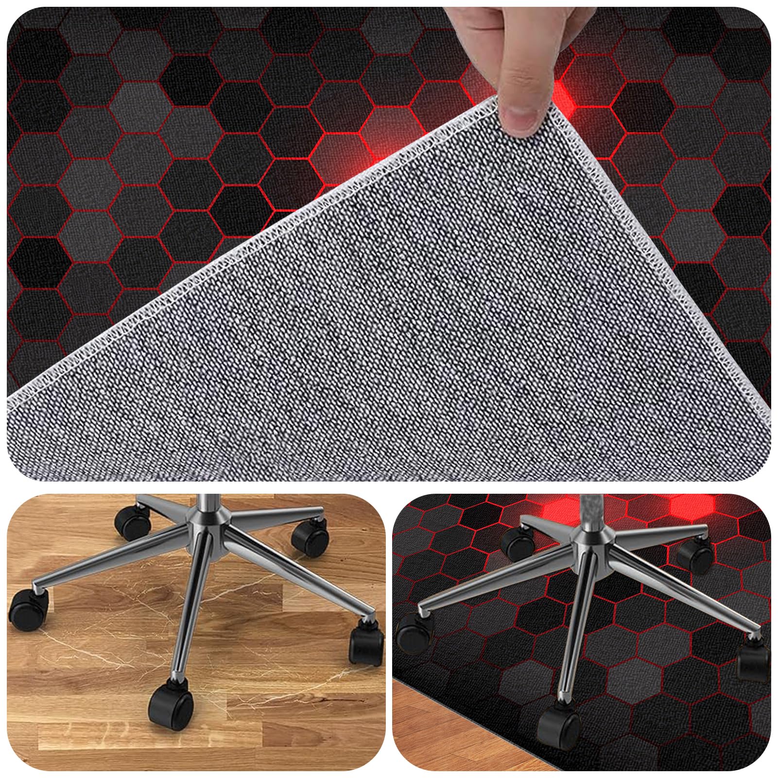 200 x 230 cm Ochraniacz Podłogi Krzesło Koła, Mata na krzesło do gier, Mata na krzesło biurowe, Mata chroniąca płytki, Mata ochronna na twarde podłogi