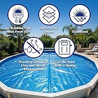 Vista 3 de In The Swim - Cubierta solar rectangular estándar azul de 12' x 20' de 8 mil para piscinas elevadas y enterradas