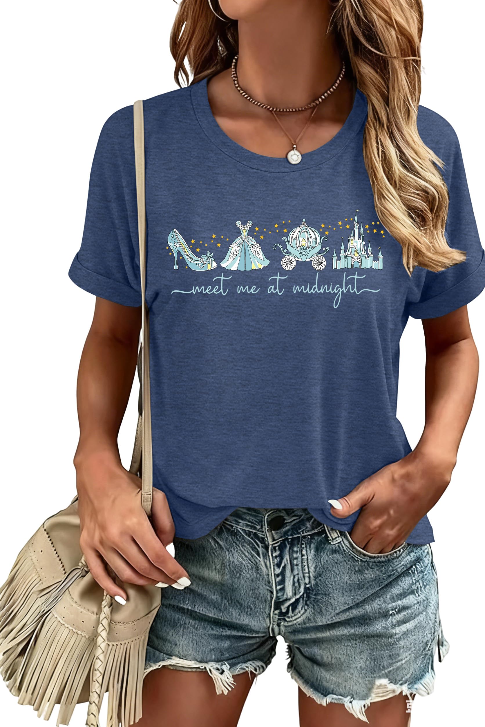 Magical Shirts Women Girls Family Vacation Matching Shirt Magic Kingdom T-Shirt Mommy and Me Trip Short Sleeve Tops