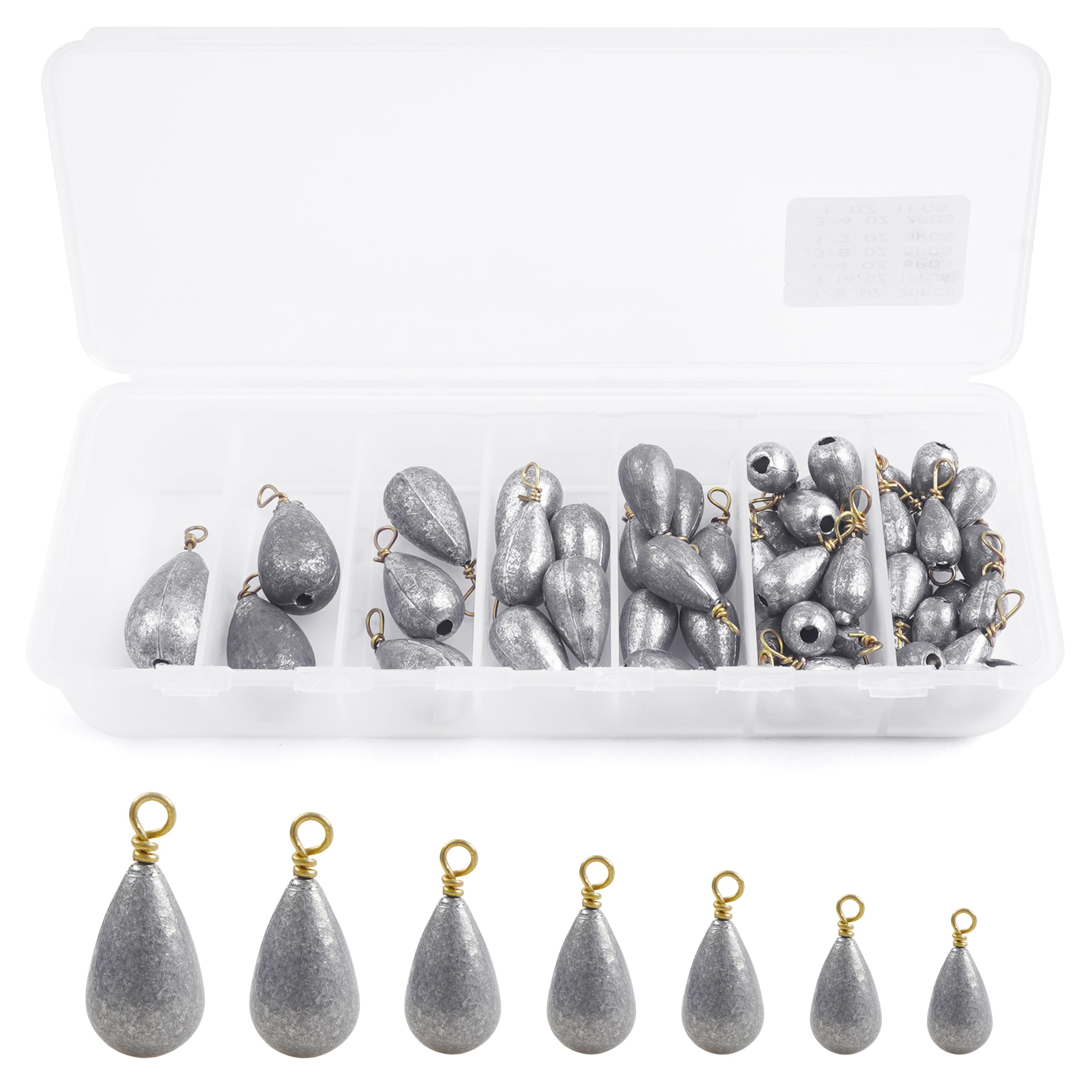 1 oz bell sinkers / brass eyes - choice of quantity - FREE SHIPPING