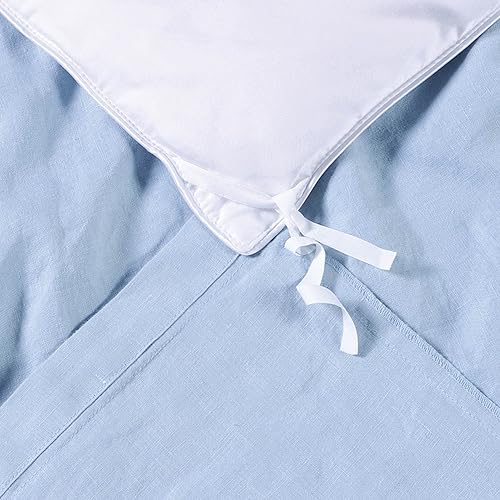 Miniatura 4 de Sijo Funda de edredón de lino francés 100 % orgánico lavado a la piedra, certificado orgánico GOTS, lote pequeño procedente de Normandía,