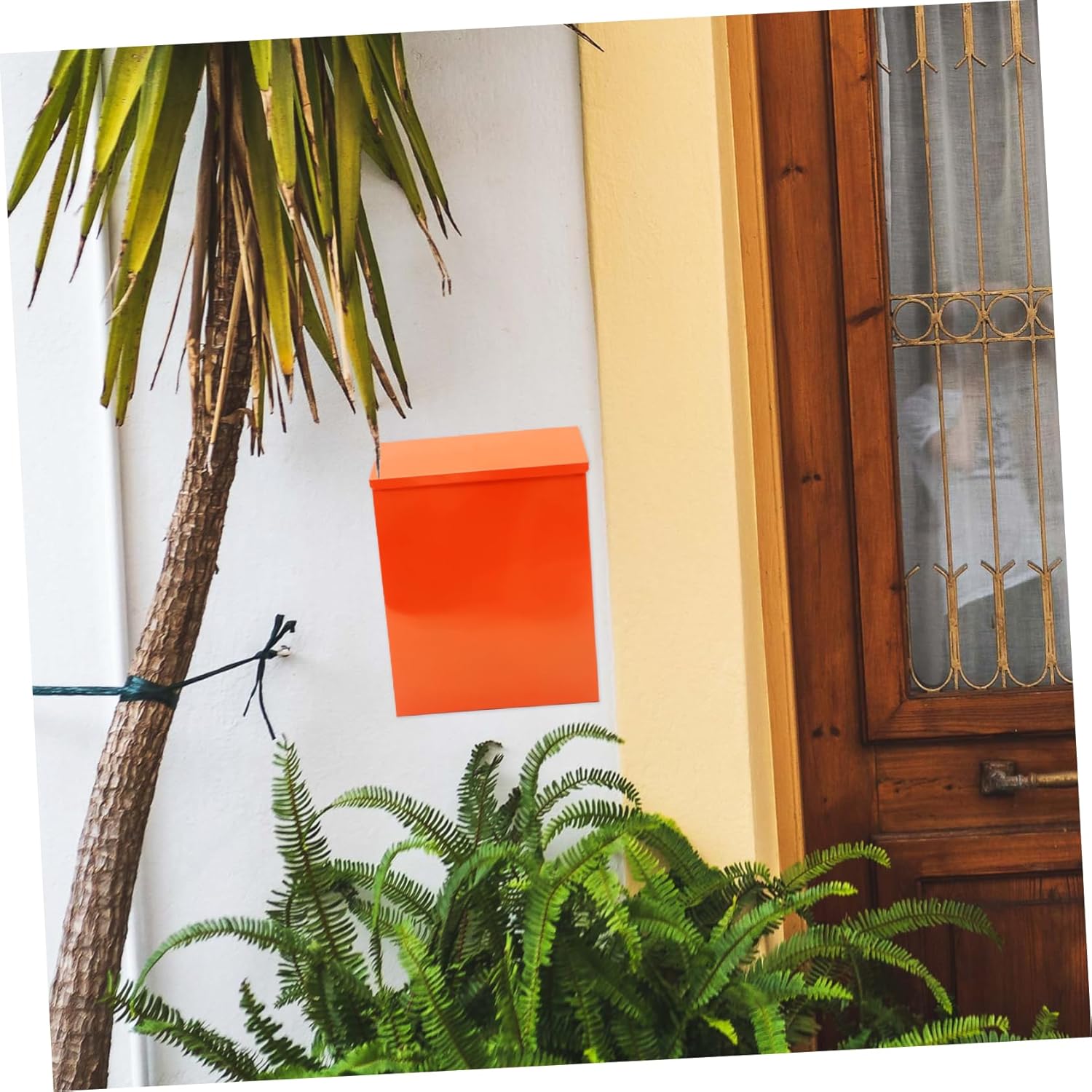 Artibetter Iron Post Box Vintage Style Mailbox Wall Mount Mail Organizer for Home