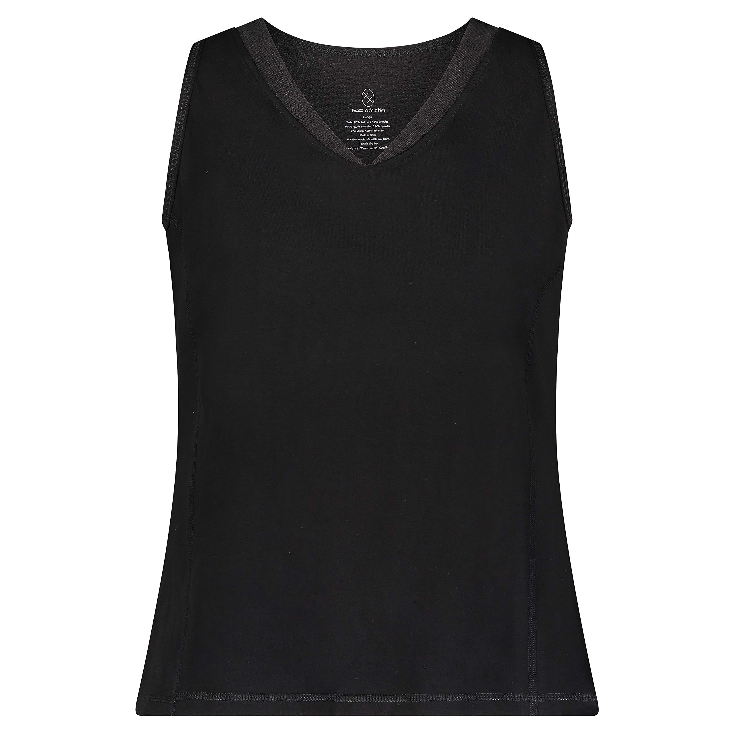 Maxx Athletics Women's Dri Core Racerback Tank Top with Built in Bra